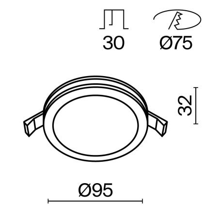 Светильник встраиваемый Maytoni Technical Phanton DL303-L12B