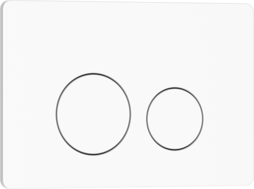 Клавиша смыва механическая Iberica Blanca INOX-O IB.B081.001.000 цвет белый - фото 2