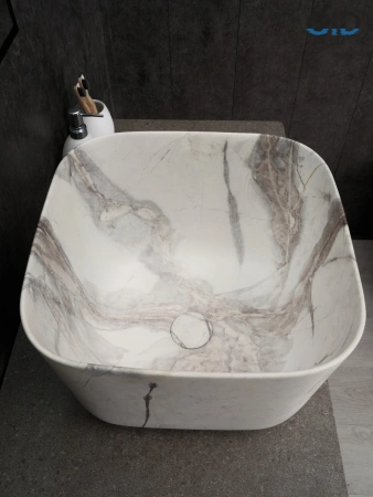 Раковина керамическая Gid Creativo 54480 40х40 накладная цвет многоцветный 1 отверстие под смеситель