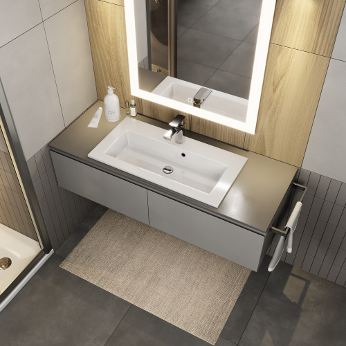 Раковина Uperwood Aurora 71 см RAurora70wg полувстраиваемая цвет белый - фото 3