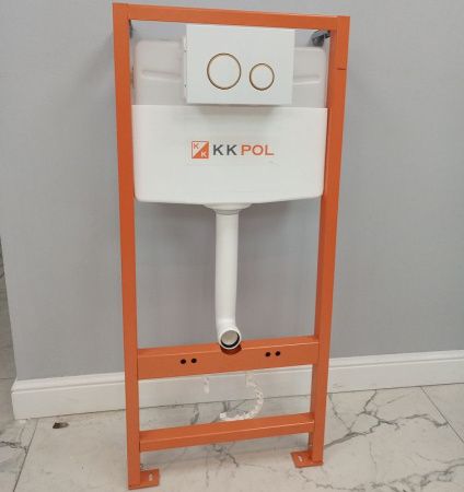 Клавиша смыва механическая KK POL Vitrum Grande V3 Orbis SPP/045/0/K цвет белый/золото