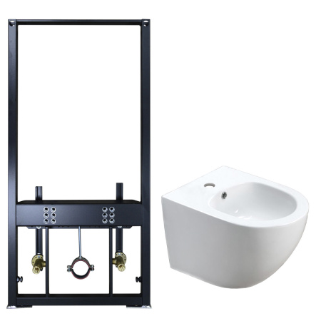 Сет биде + инсталляция  Azario  AZ-8040-1001/F-0053-0025+AZ-0046-BW SP Сет биде + инсталляция  Azario  AZ-8040-1001/F-0053-0025+AZ-0046-BW SP