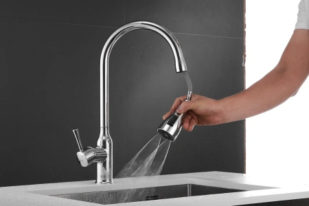 Смеситель для кухни Shevanik S163 на мойку хром