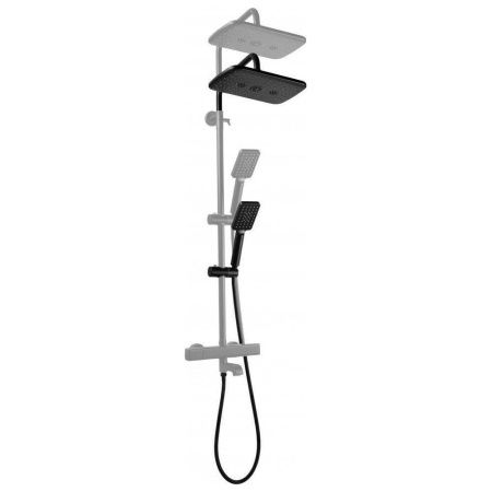 Душевая стойка Filarete FL2050BL настенная цвет черный с термостатом