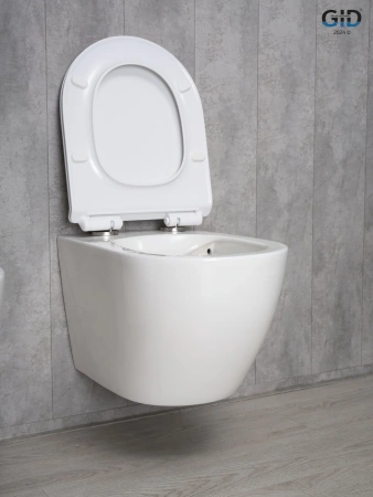 Унитаз подвесной Gid Convexo 62256Y белый с сиденьем микролифт безободковый смыв торнадо
