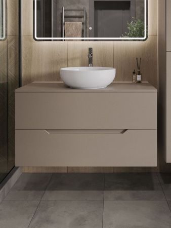 Тумба с раковиной Orange Line Li-100TuLMDF+B07-420W 100х50