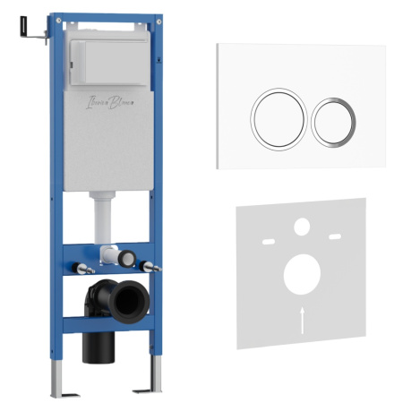Комплект сантехническая инсталляция с клавишей смыва Iberica Blanca ESTI-O IB.001M.821