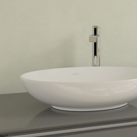 Раковина из сантехнического фарфора Villeroy Boch Loop&Friends 4A470001 60х40 накладная цвет белый без отверстий под смеситель