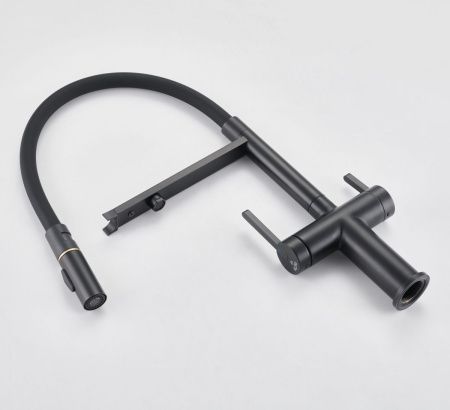 Смеситель для кухни Rose R458H на мойку черный