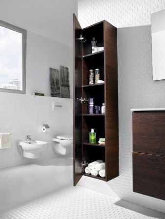 Шкаф-пенал Roca Victoria Nord ZRU9000025 30х150 подвесной цвет коричневый