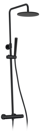 Душевая стойка AltroBagno Metropoli AltroBagnoMetropoli030422NeOp настенная цвет черный матовый