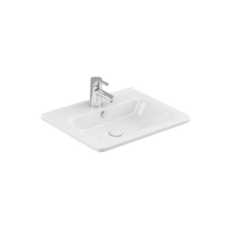 Раковина керамическая Dreja Nikson 200630 50х50 подвесная цвет белый 1 отверстие под смеситель