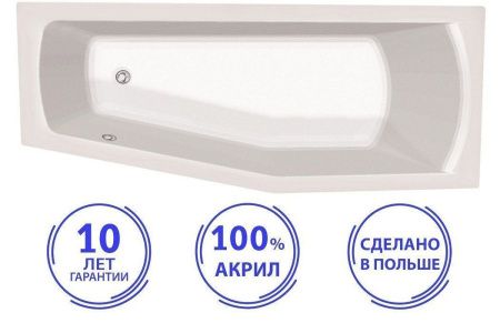 Ванна акриловая C-Bath CBA00401R 160х70 пристенная асимметричная