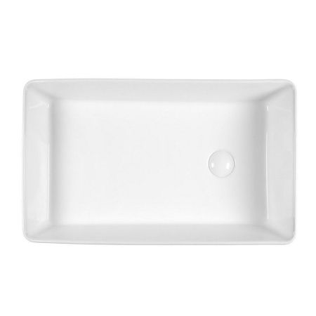 Раковина из сантехнического фарфора Bond Cube S67-610 60х40 накладная цвет белый без отверстий под смеситель