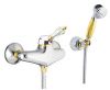 Смеситель для ванны и душа Fiore 82CO5127 настенный хром/золото