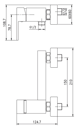 Смеситель для душа Aquanet Blanco AF420-30W настенный белый без термостата