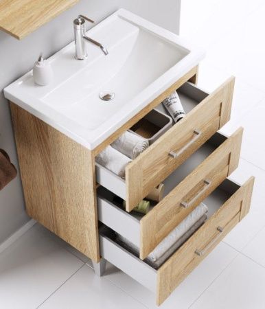 Тумба под раковину Aqwella Y FOS01073DS 70х50 напольная цвет коричневый