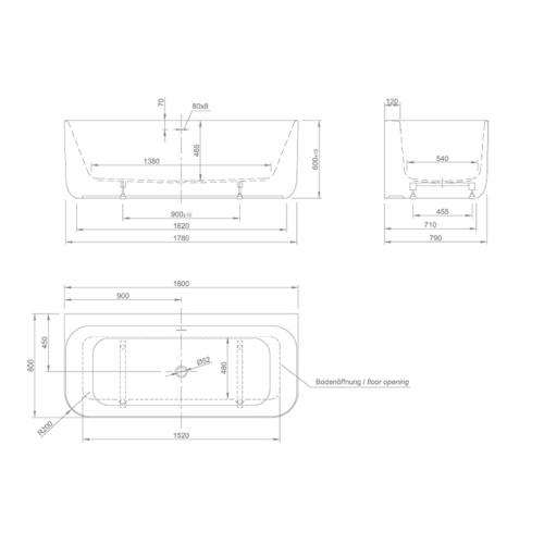 Ванна акриловая Knief Tidy 0100-242WM 180х80 встраиваемая прямоугольная - фото 2 Ванна акриловая Knief Tidy 0100-242WM 180х80 встраиваемая прямоугольная - фото 2