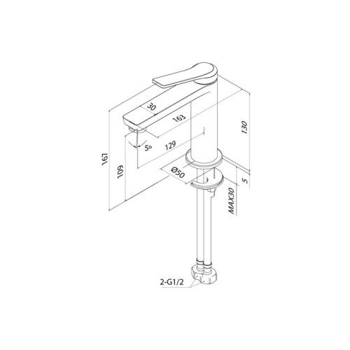 Смеситель Iddis Parker PARGM00i01 на раковину серый - фото 5