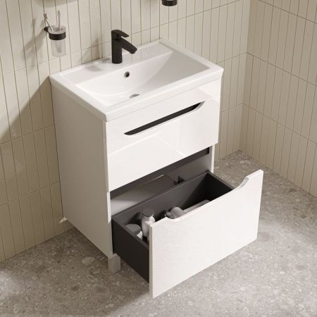 Тумба с раковиной Iddis Ray RAY60WFi95K 60х40 напольная цвет белый