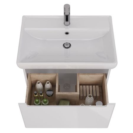 Тумба под раковину LeMark Buno mini LM05BM70T 60х40 подвесная цвет белый