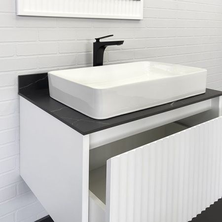 Тумба с раковиной Comforty Марсель 00-00013396CF 80х50 подвесная цвет белый