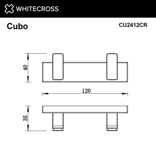 Крючок Whitecross Cubo chrome CU2412CR - фото 2