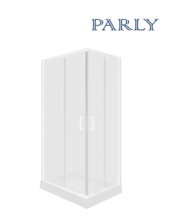 Душевой уголок Parly ZQ121F 120х80 стекло матовое профиль белый с поддоном