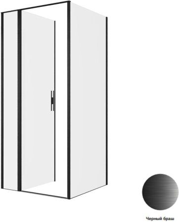 Душевой уголок Allen Brau Priority 3.31027.BBA + 3.31045.BBA 90х90 стекло прозрачное профиль черный без поддона