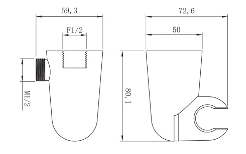 Держатель ручного душа LeMark LM8099C хром - фото 2