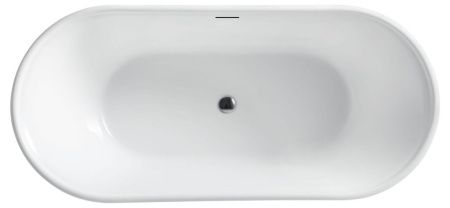 Ванна акриловая BelBagno BB402-1700-790 170х80 отдельностоящая овальная с ножками