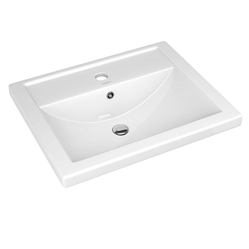 Раковина керамическая Onika Фостер 4630055557578 50х40 накладная цвет белый 1 отверстие под смеситель