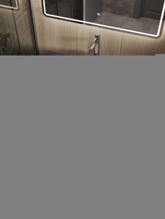 Тумба с раковиной Orange Line Li-100TugMDF+B07-500W 100х50 цвет серый