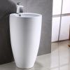 Раковина из сантехнического фаянса CeramaLux B133 50х50 напольная цвет белый 1 отверстие под смеситель