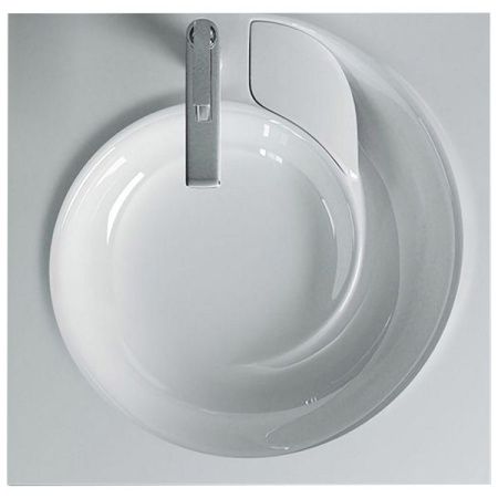 Раковина из искусственного камня Jorno 4627173210140 60х60 накладная цвет белый