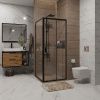 Душевой уголок Niagara Nova NG-82-9AB-A90B 90х90 стекло прозрачное профиль черный без поддона