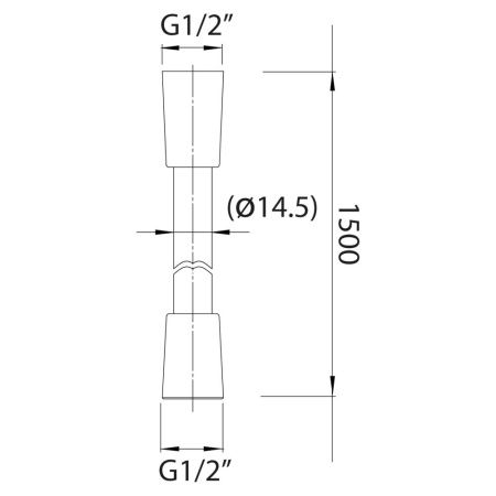 Душевой шланг Clever BLACK HOSE 60795 черный
