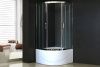 Душевой уголок Royal Bath BK RB90BK-T-CH 90х90 стекло рифленое профиль хром с поддоном