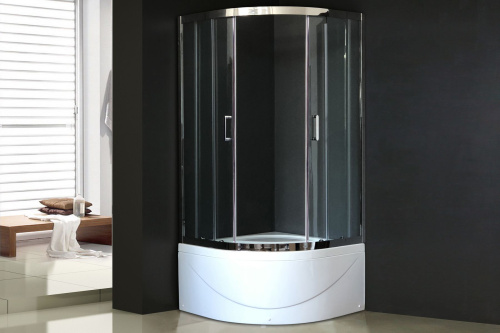 Душевой уголок Royal Bath BK RB90BK-T-CH 90х90 стекло рифленое профиль хром глянцевый