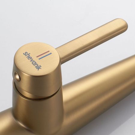 Смеситель для кухни Shevanik S363G на мойку золото