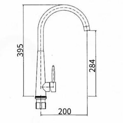 Смеситель для кухни Fashun A54014 на мойку сатин - фото 3