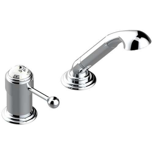 Смеситель THG Marquise platinum decor A7G-A02-6523/60A на борт ванны хром - фото 2