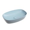 Раковина из сантехнического фарфора Ceramica Nova ELEMENT CN6049ML 60х40 накладная цвет синий без отверстий под смеситель