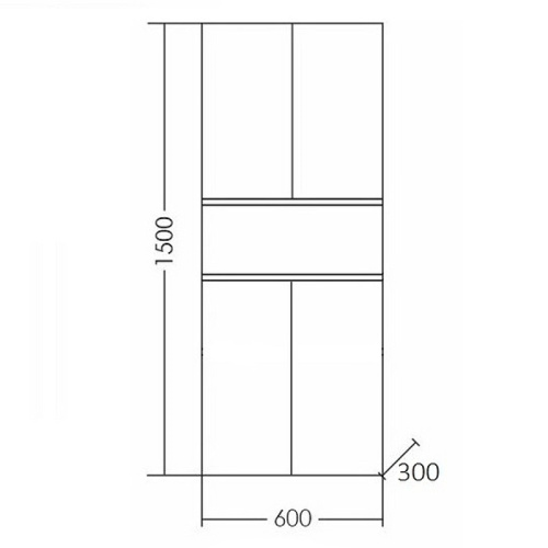 Шкаф-пенал СанТа Марс 700310 60х30х150 подвесной цвет белый - фото 4