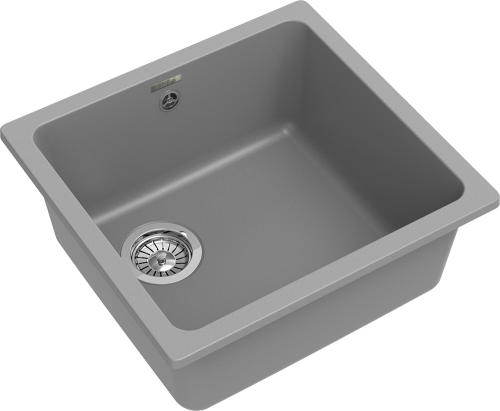 Кухонная мойка Rivelato BERKANA BK-45 grigio metallizzato 42х46 цвет серый металлик - фото 3