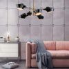 Люстра на штанге Lumina Deco ROMINA (РОМИНА) LDP 6037-6 BK+GD