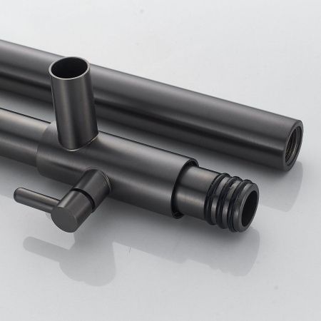 Душевая стойка Shevanik S6826T настенная цвет оружейная сталь
