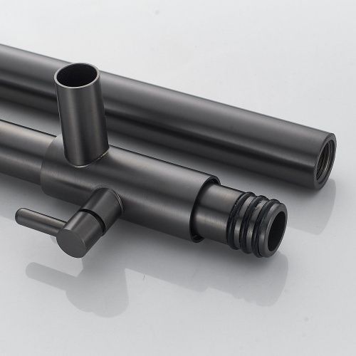 Душевая стойка Shevanik S6826T настенная цвет оружейная сталь - фото 5