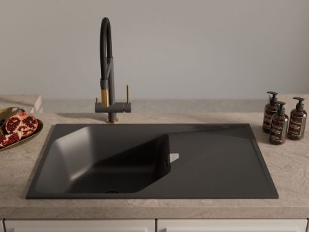 Кухонная мойка Rivelato LOCUS LS-85 antracite 85х50 цвет черный