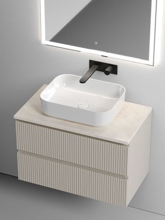 Тумба под раковину Sancos SNOB T SNT80CE 80х40 подвесная цвет бежевый